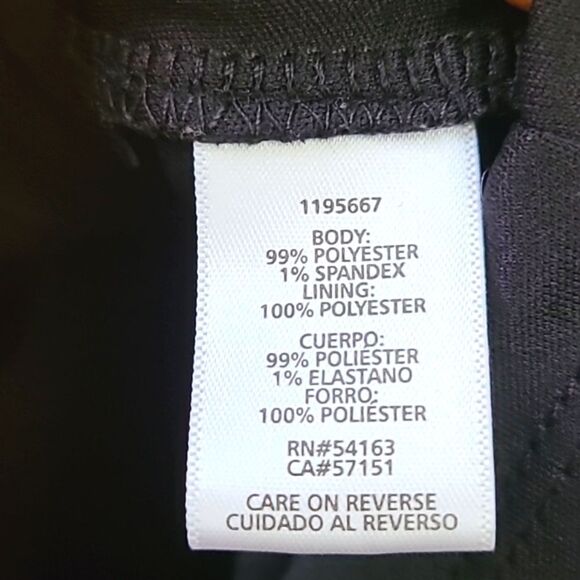 Calvin Klein Black Short Sleeve Top with a Crepe Overlay, Size XL - Picture 9 of 9